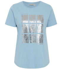 FRANSA OTTILIE T-SHIRT I SKY MIX