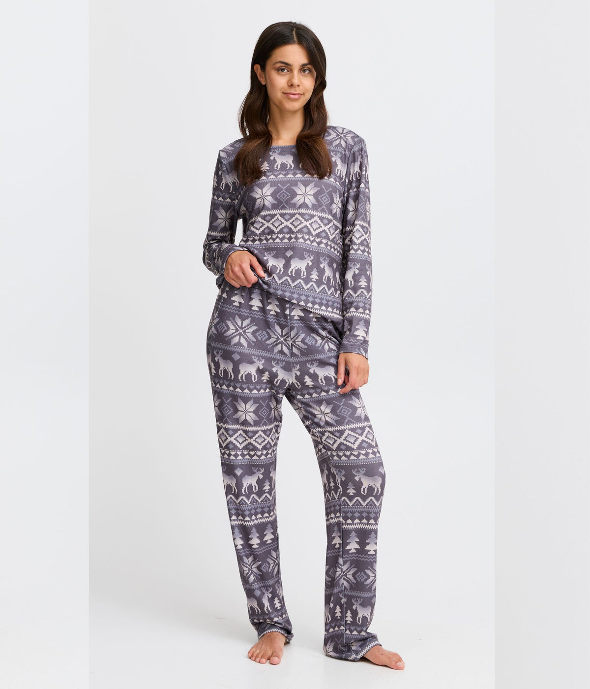 FRANSA JULENATTØJ I GRÅ OG OFFWHITE