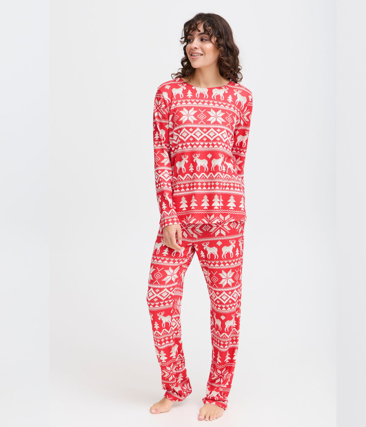 FRANSA JULENATTØJ I RØD OG OFWHITE