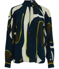 FRANSA LENA BLOUSE IN NAVY