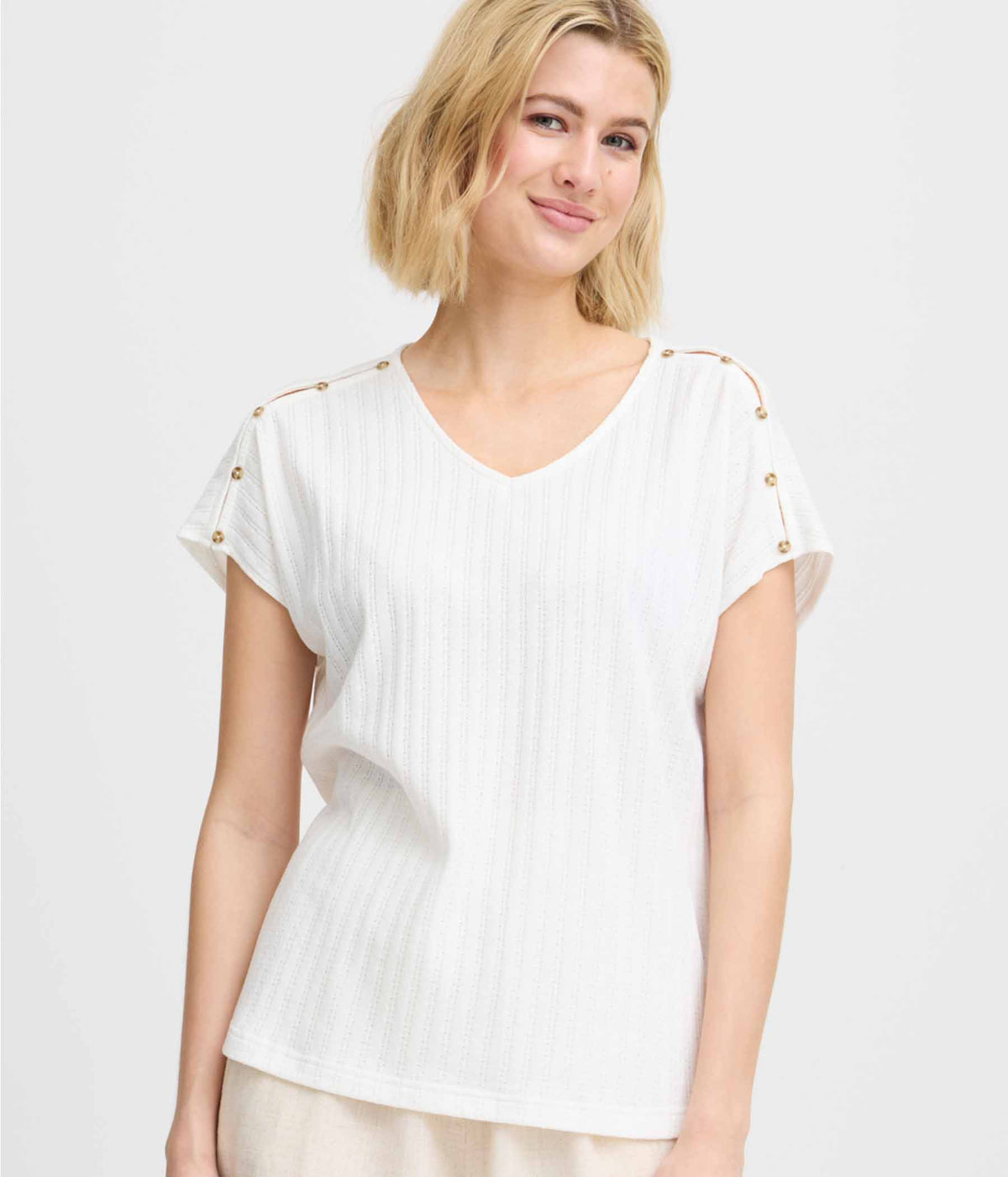 FRANSA NOMI BLOUSE IN WHITE 
