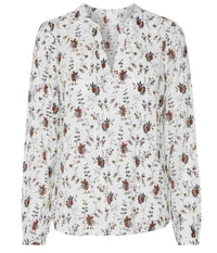 KAFFE SKJORTEBLUSE AMELIA I KALK HVID