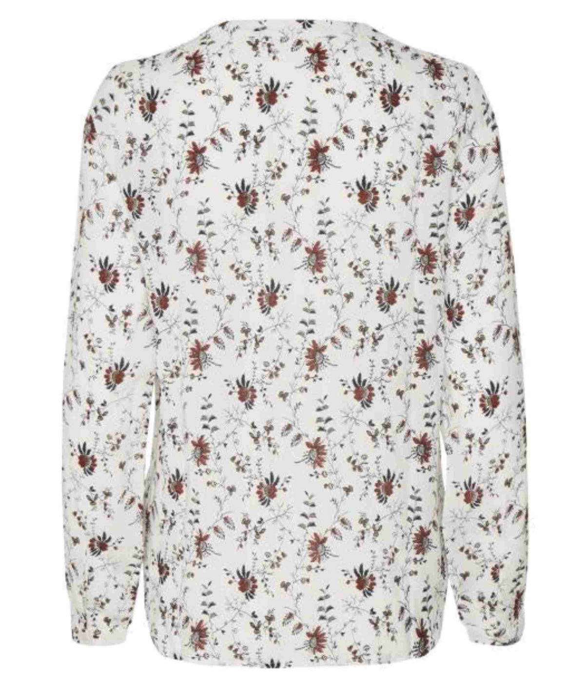 KAFFE SKJORTEBLUSE AMELIA I KALK HVID