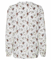 KAFFE SKJORTEBLUSE AMELIA I KALK HVID