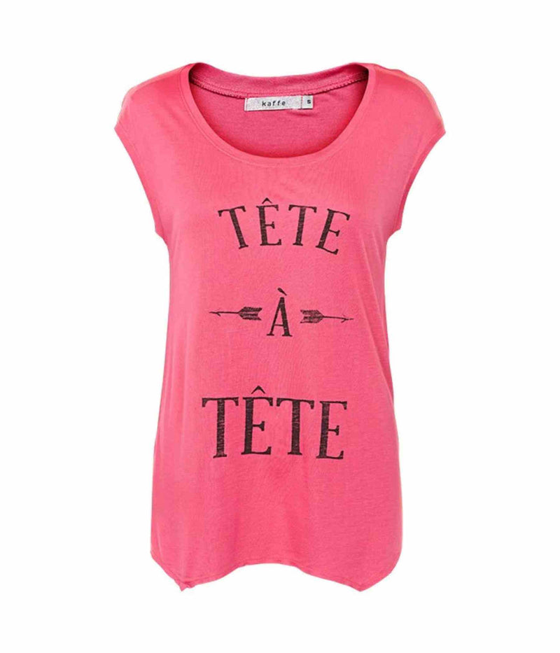 KAFFE TOP I PINK