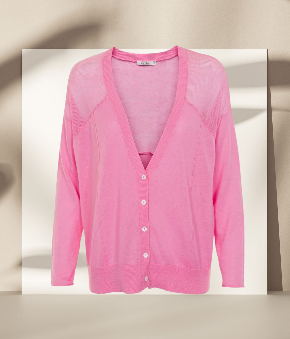 KAFFE CARDIGAN I PINK