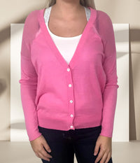 KAFFE CARDIGAN I PINK