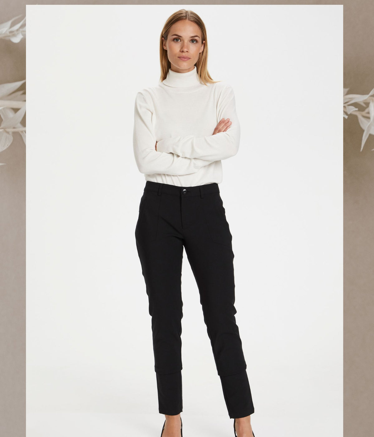 KAFFE VERA BUKSER I SORT