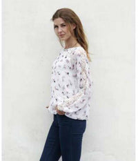 COFFEE BLOUSE WITH LACE IN CREAM