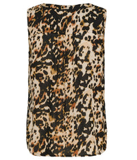 KAFFE AMBER TOP I LEOPARD