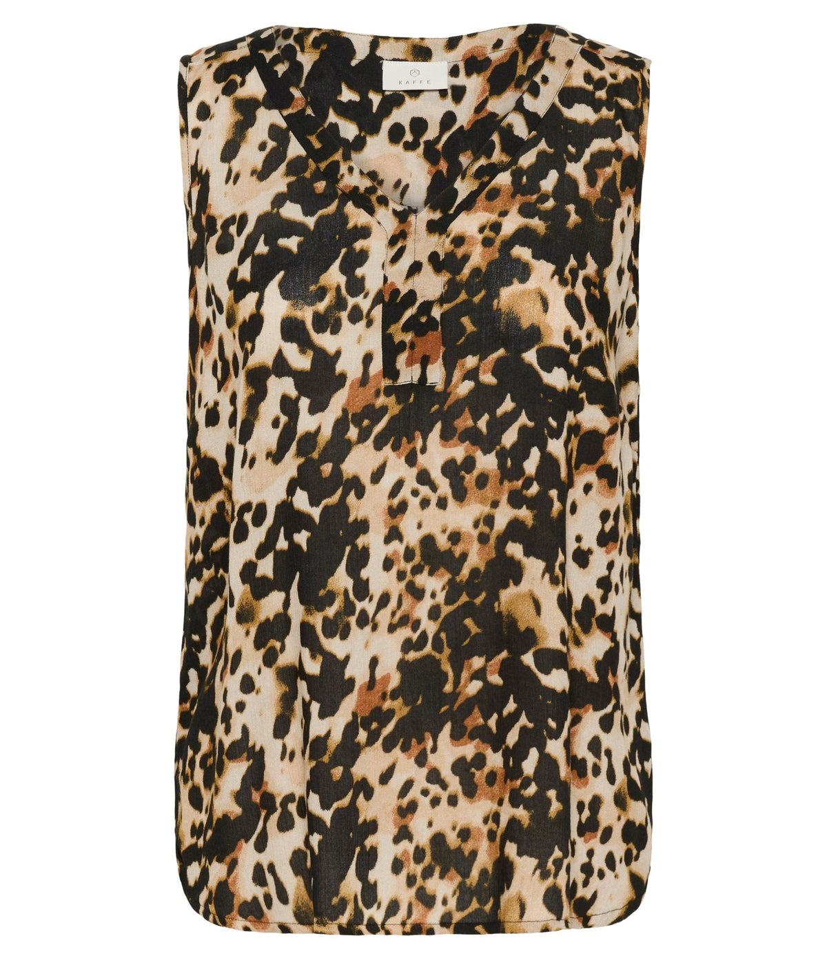 KAFFE AMBER TOP I LEOPARD