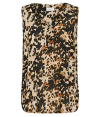 KAFFE AMBER TOP I LEOPARD