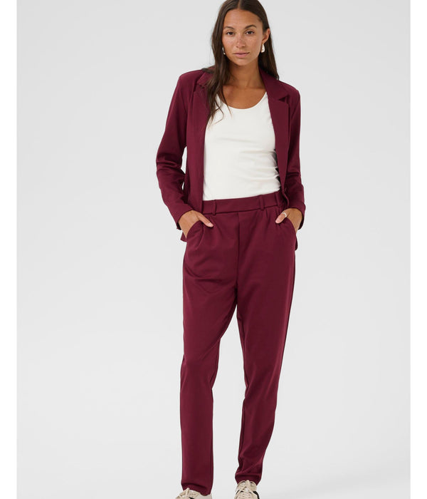 KAFFE JENNY PANTS I BORDEAUX