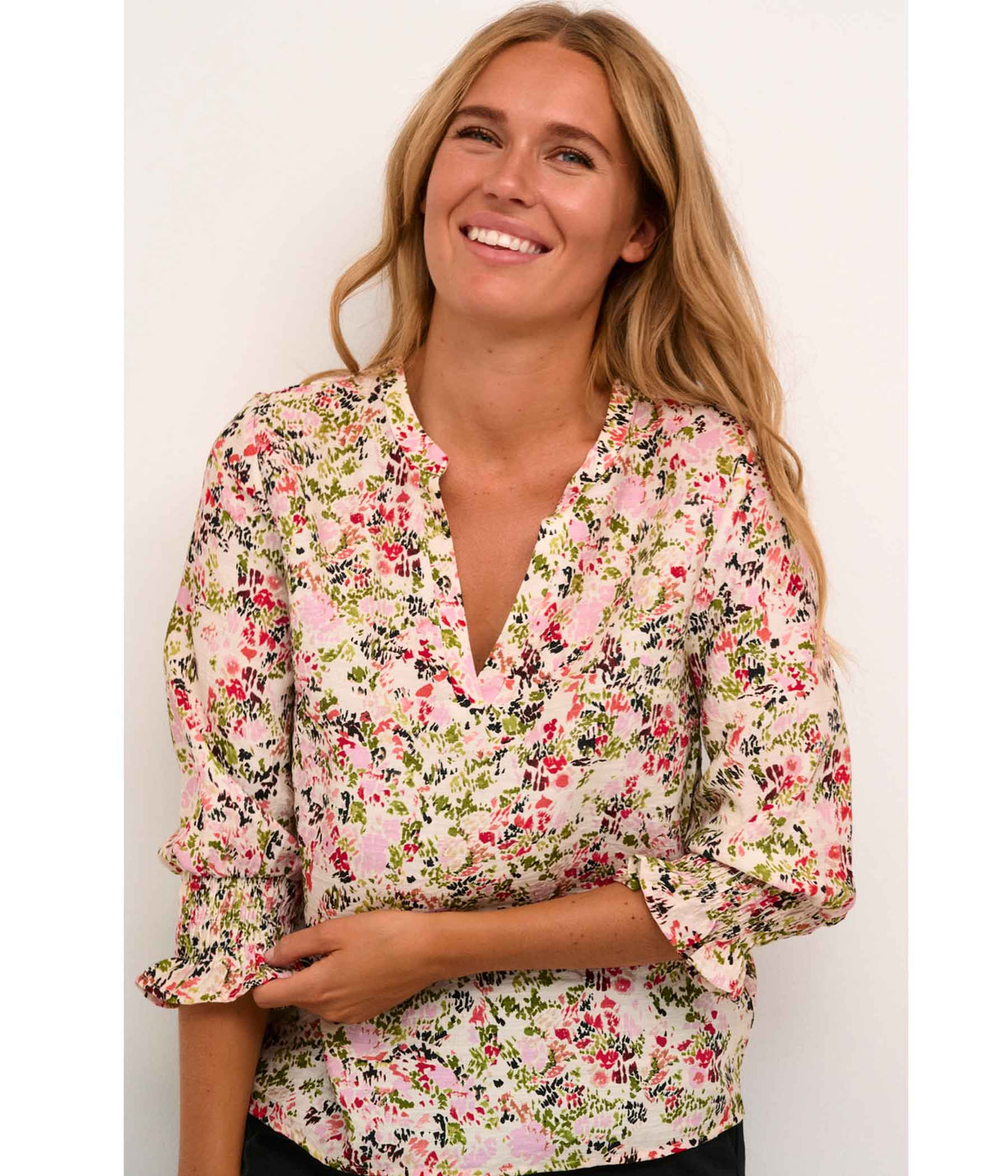 KAFFE JOHANNA BLUSE I PINK