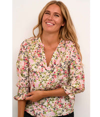 KAFFE JOHANNA BLUSE I PINK