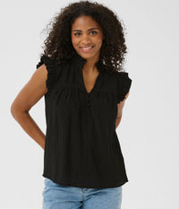 KAFFE LIANY BLUSE I SORT