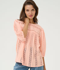 KAFFE RANDY BLUSE I PEACH