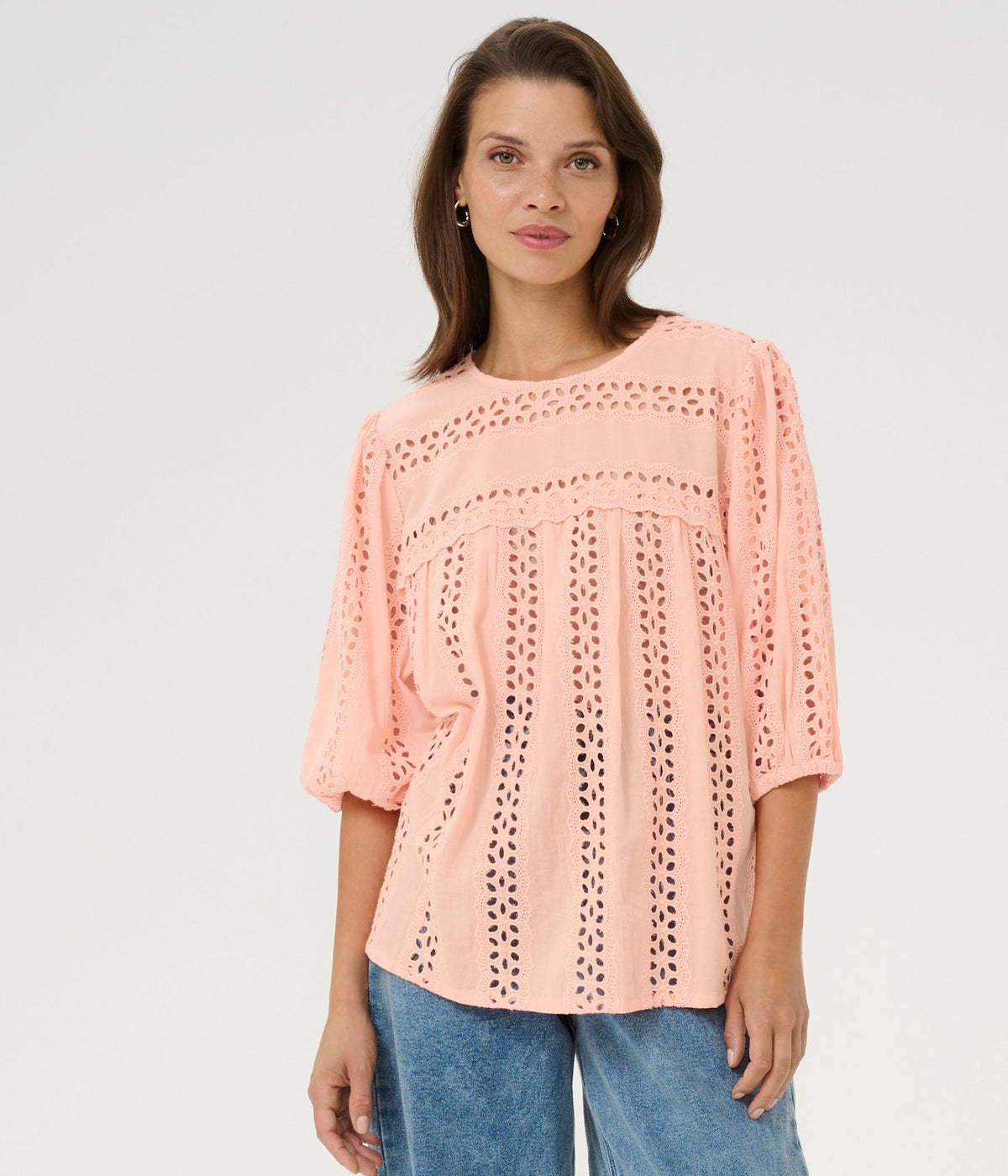 KAFFE RANDY BLUSE I PEACH
