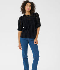 KAFFE RANDY BLUSE I SORT