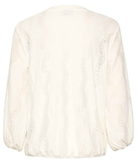 COFFEE TIO BLOUSE IN LIME WHITE