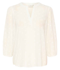 COFFEE JOLLIA BLOUSE IN LIME WHITE