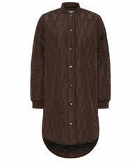 KAFFE SHALLY QUILIED JAKKE I BRUN