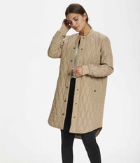 COFFEE SHALLY QUILIED JACKET IN SAND