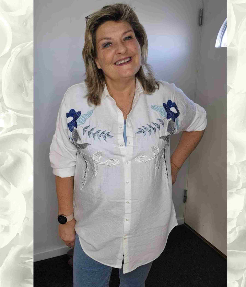 LUXZUZ ONE-TWO ALEXANDRINA SKJORTE I HVID