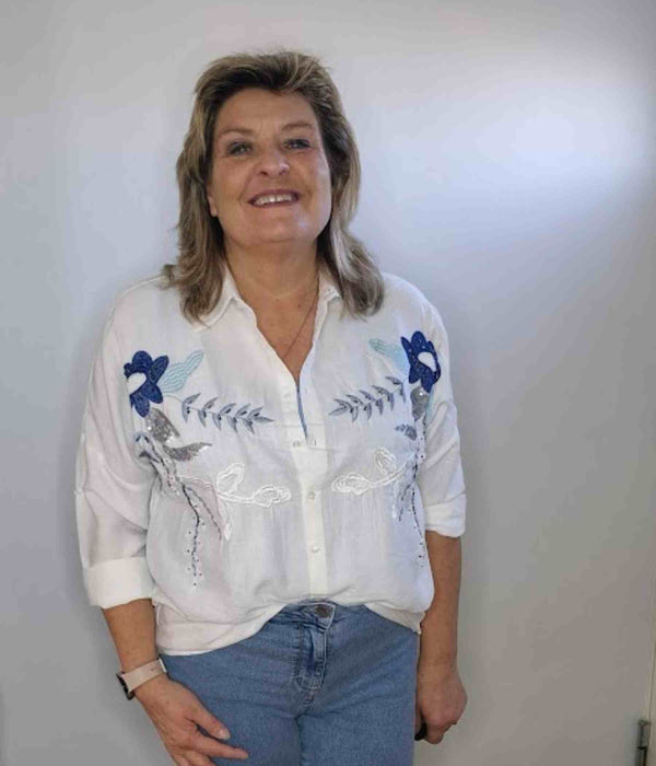 LUXZUZ ONE-TWO ALEXANDRINA SKJORTE I HVID