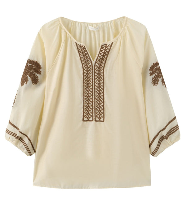 LUXZUZ ONE-TWO ALLIE BLUSE I GUL