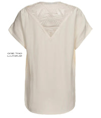 LUXZUZ ONE-TWO BLUSE I HVID.