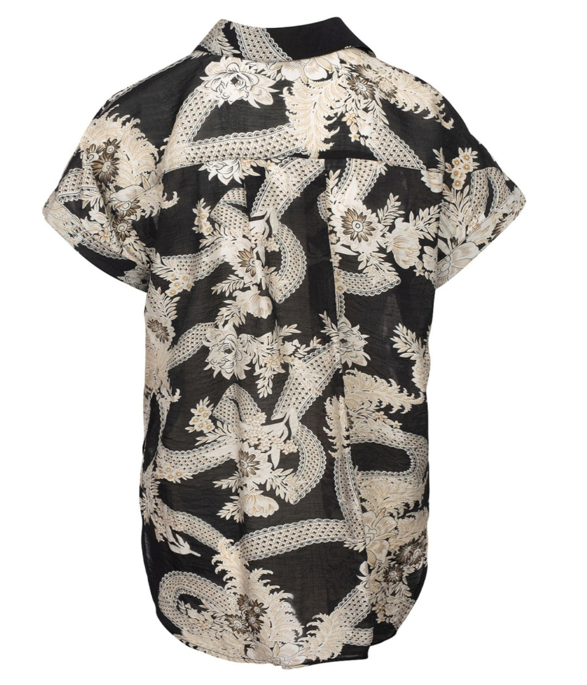 LUXZUZ ONE-TWO JARDINE BLUSE I SORT OG SAND