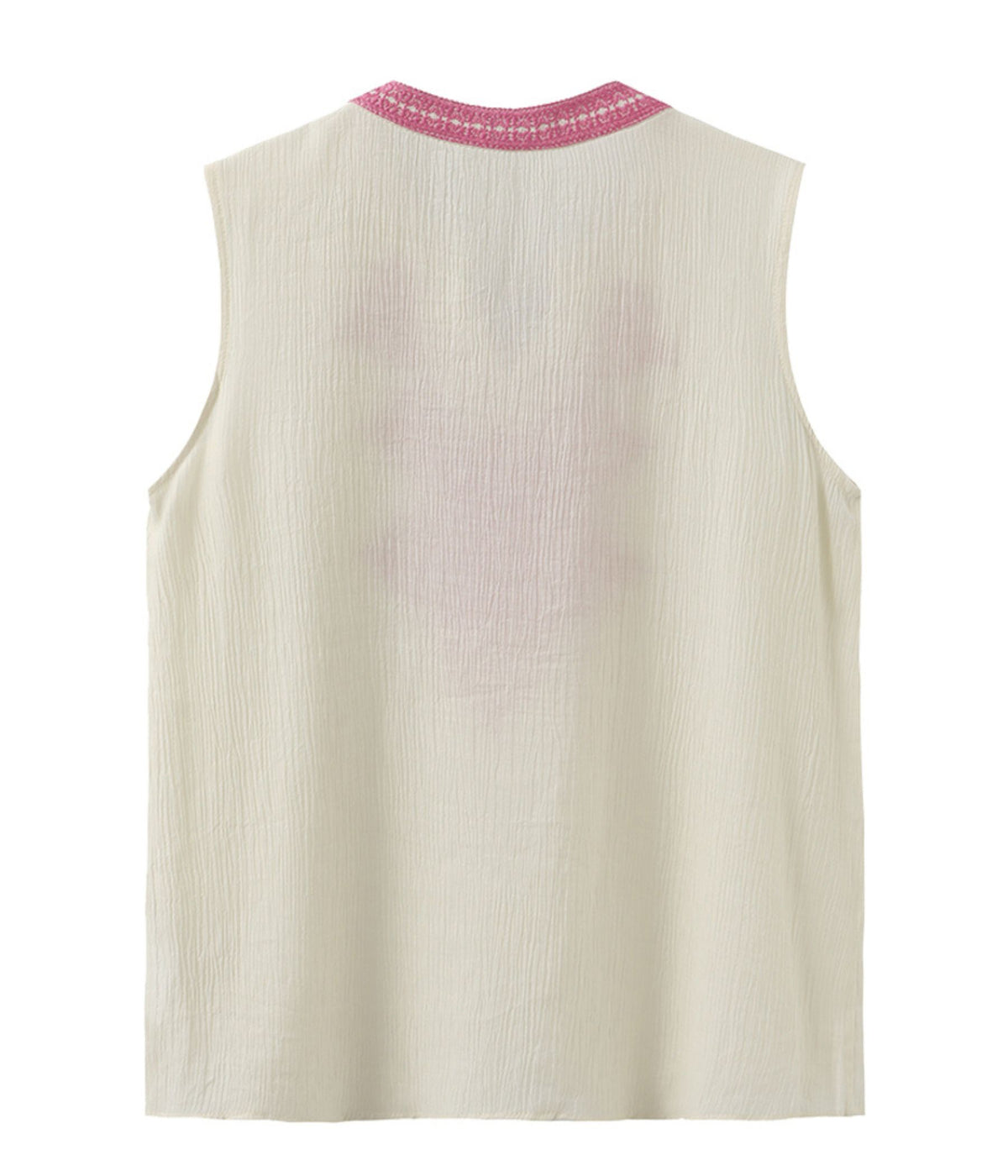 LUXZUZ VIGDIS TOP I KALKHVID OG PINK.