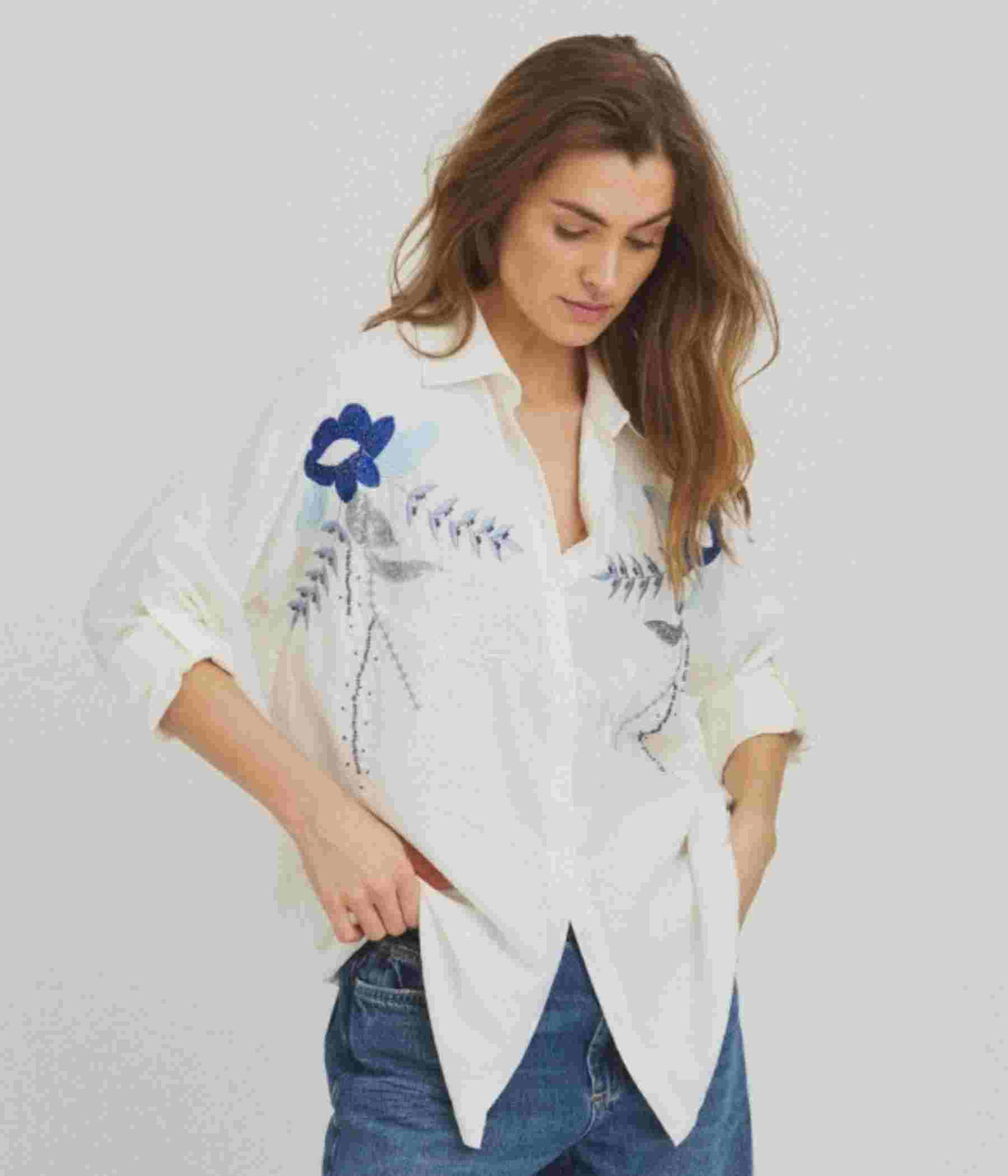 LUXZUZ ONE-TWO ALEXANDRINA SKJORTE I HVID