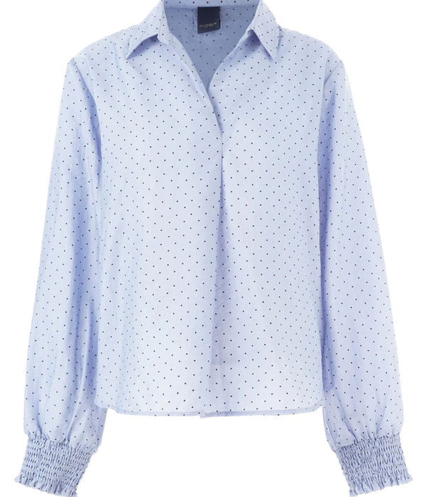 LUXZUZ ONE-TWO JOA BLUSE I FADED BLÅ