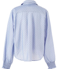 LUXZUZ ONE-TWO JOA BLUSE I FADED BLÅ