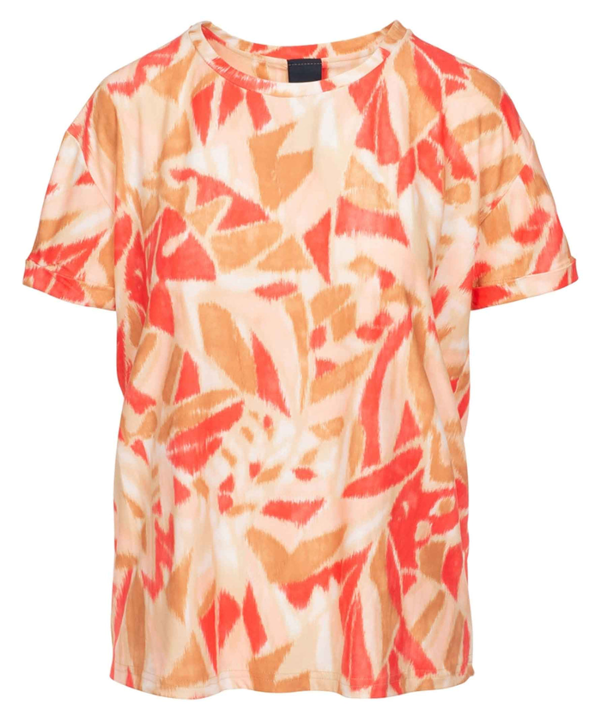 LUXZUZ ONE-TWO KARIN T-SHIRT I HOT CORAL