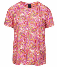 LUXZUZ ONE-TWO KARIN T-SHIRT IN FUCHSIA
