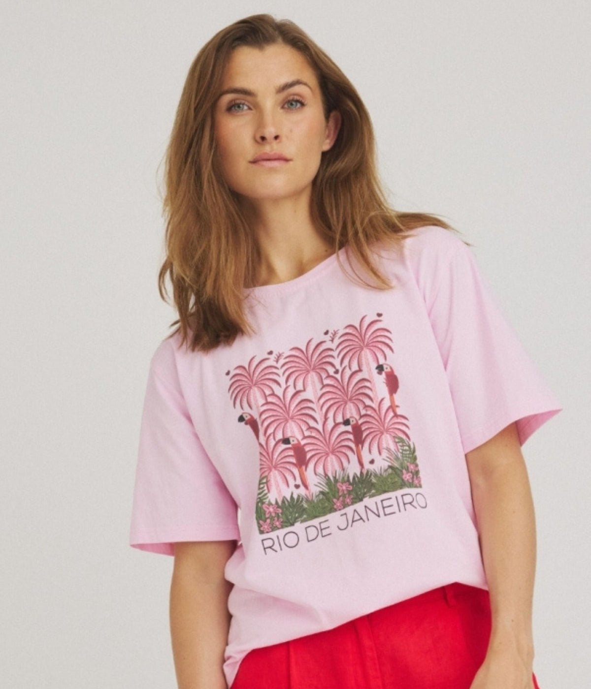 LUXZUZ RIO T-SHIRT I PINK
