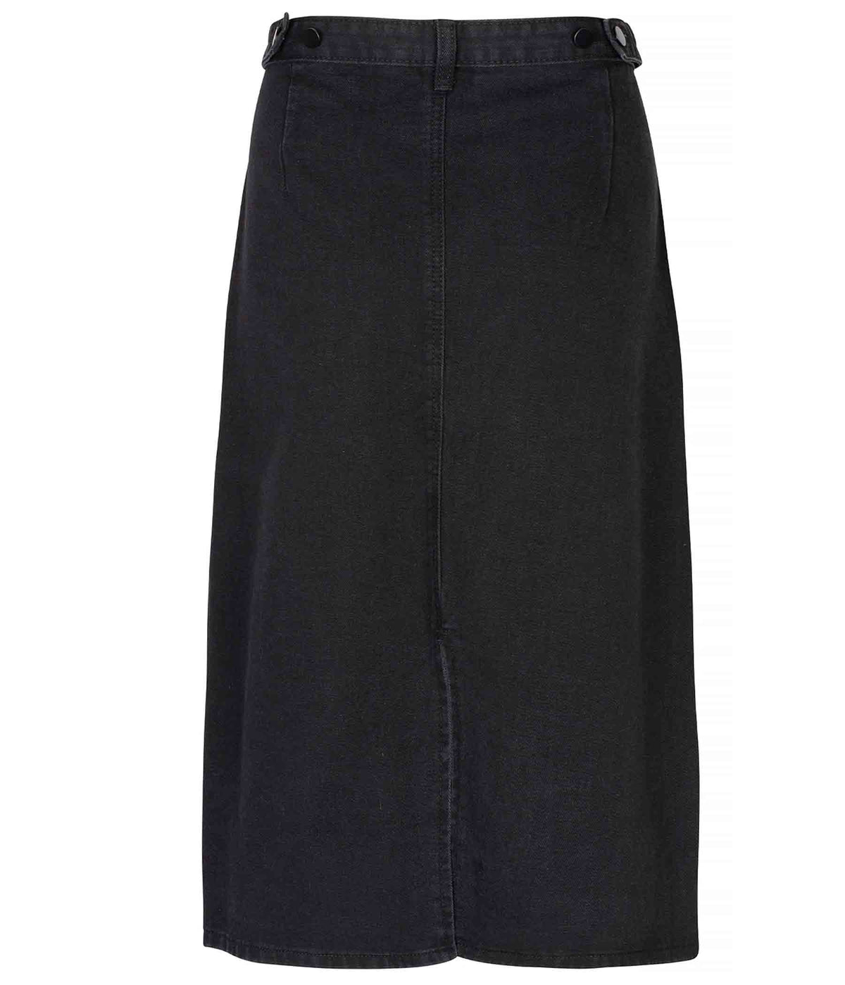 LUXZUZ ONE-TWO JEANS DENIM SKIRT IN BLACK