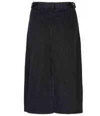 LUXZUZ ONE-TWO JEANS DENIM SKIRT IN BLACK