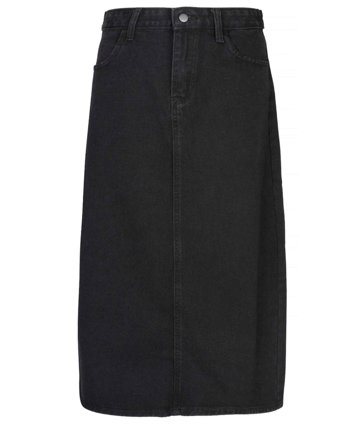 LUXZUZ ONE-TWO JEANS DENIM SKIRT IN BLACK