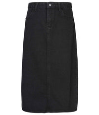 LUXZUZ ONE-TWO JEANS DENIM SKIRT IN BLACK