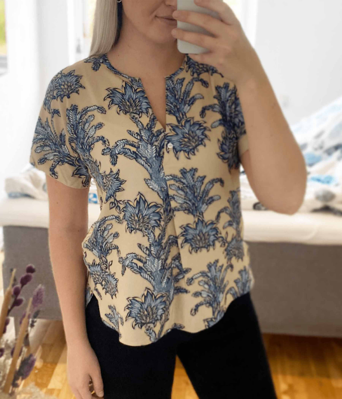 ONE-TWO HELOISE BLOUSE IN DENIM BLUE