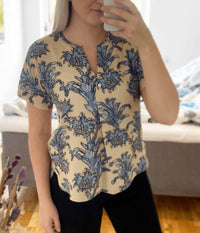 ONE-TWO HELOISE BLOUSE IN DENIM BLUE