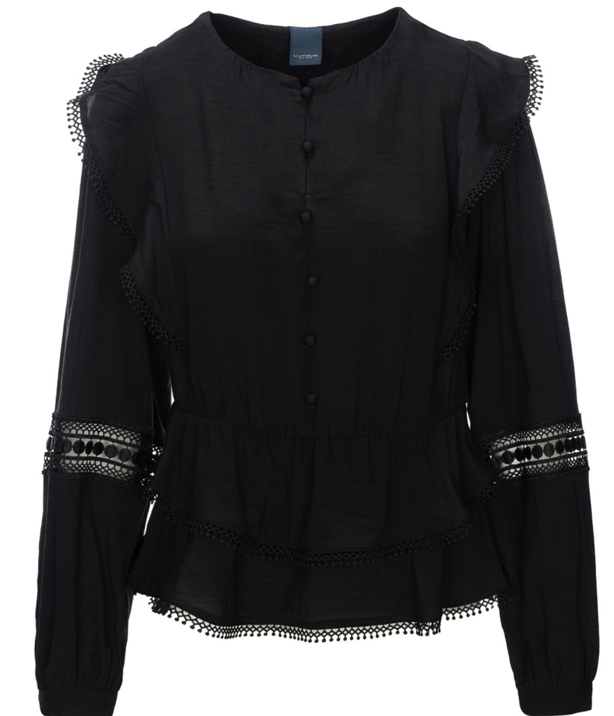 LUXZUZ ONE-TWO MARLEEN BLUSE I SORT