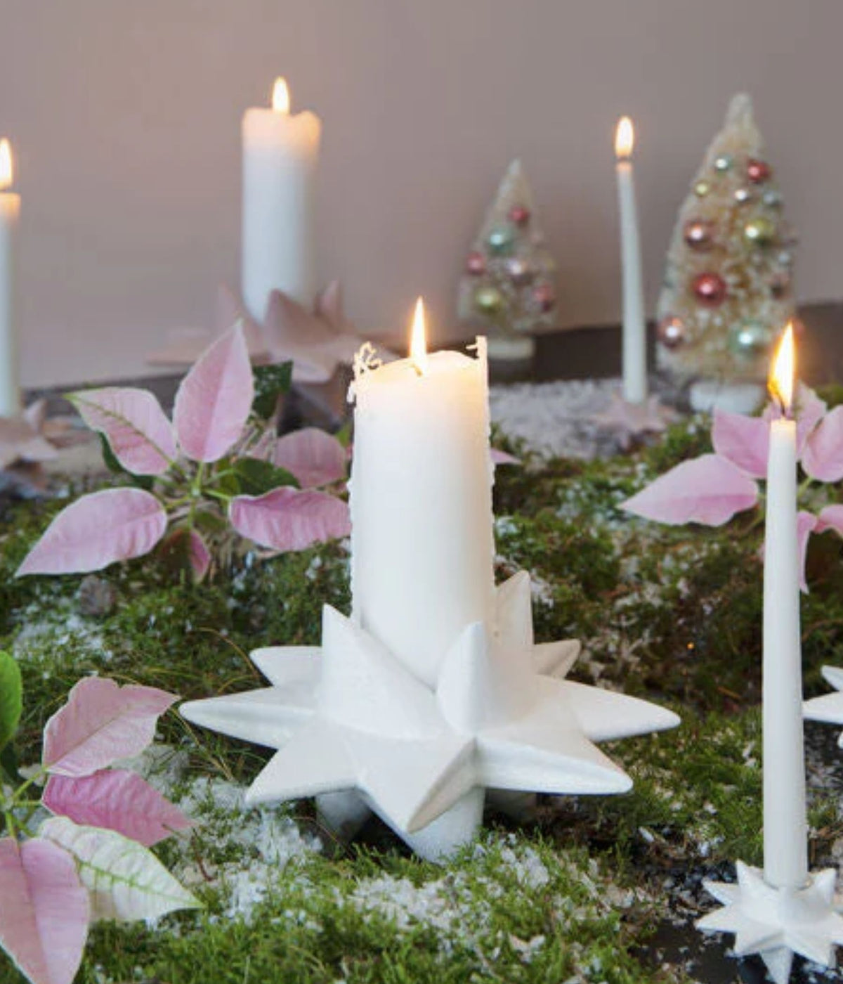 MEDUSA STJERNE LYSESTAGE I HVID MAT.