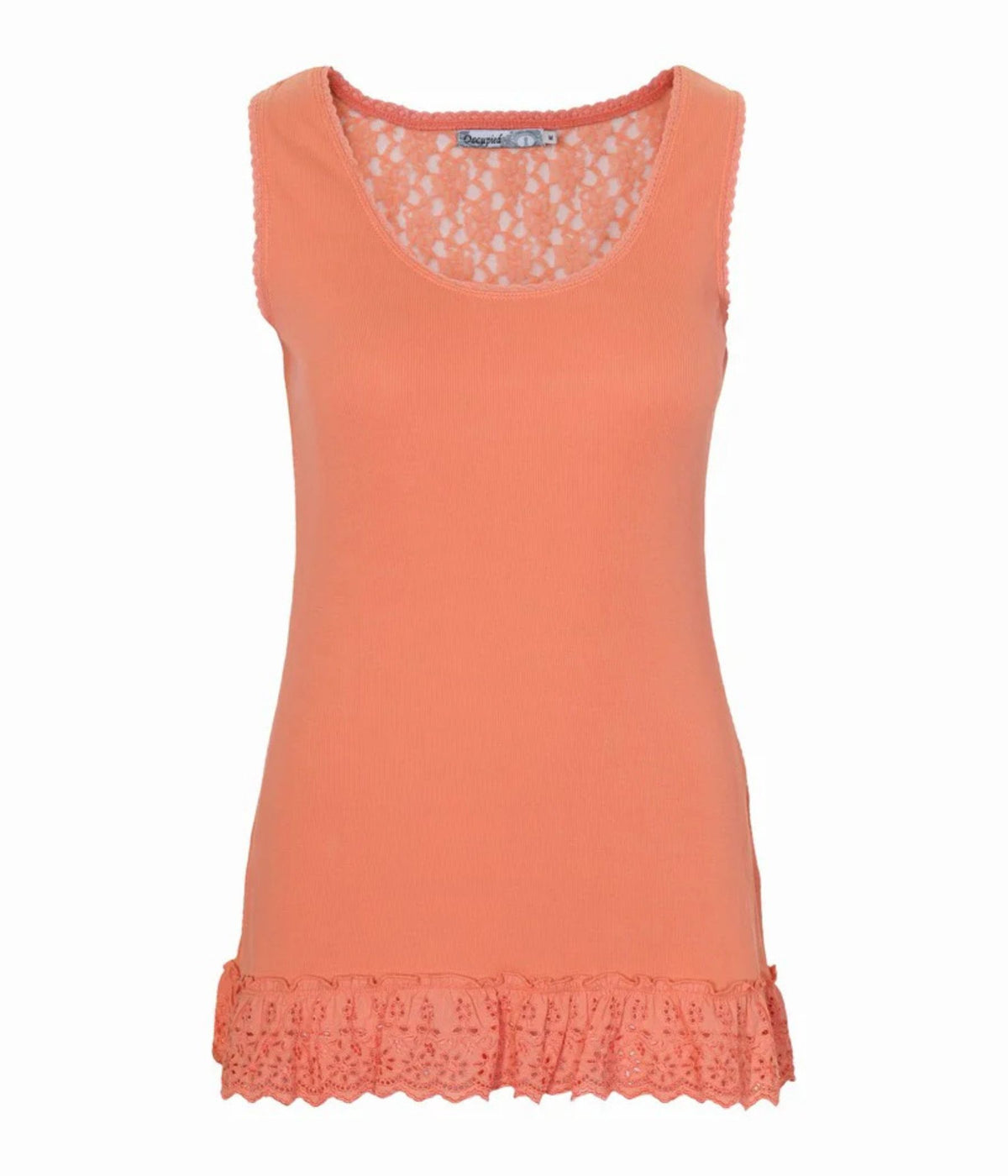 OCCUPIED TOP WITH LACE TRIM