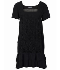 OCCUPIED TUNIC DRESS IN BLACK