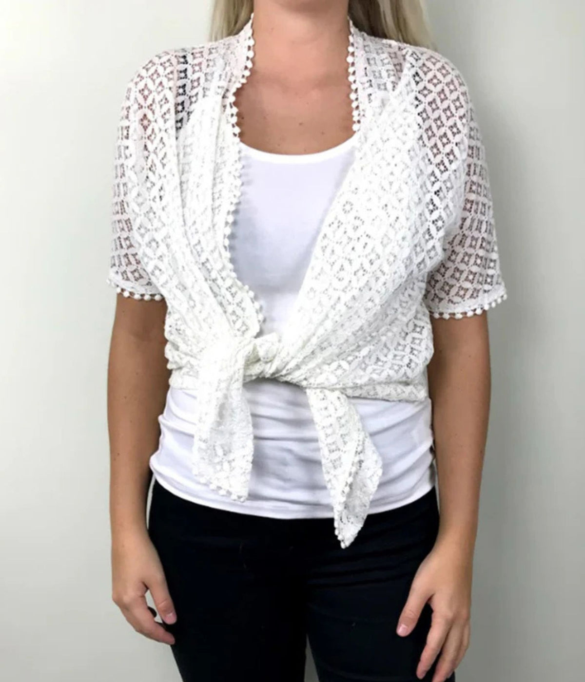 OFELIA ARABELLA CARDIGAN IN OFF WHITE